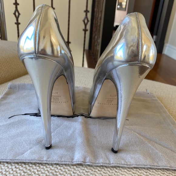 Brian Atwood silver stilettos - Picture 3 of 6